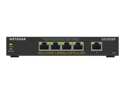 NETGEAR Plus GS305EP switch 5 ports Product shot Front 79200