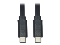 Eaton Tripp Lite Series USB-C Flat Cable (M/M), USB 2.0, Black, 3 ft. (0.91 m)