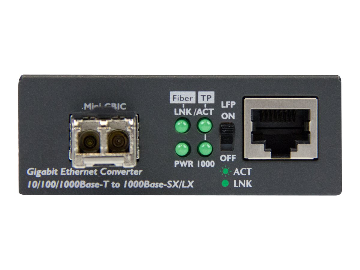 StarTech.com Multimode (MM) LC Fiber Media Converter for 10/100/1000 Network - 550m - Gigabit Ethernet - 850nm - with SFP Transceiver (MCM1110MMLC) - konvertor médií s optickými vlákny - 10Mb LAN, 100Mb LAN, 1GbE – foto 5