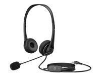 HP G2 - Headset - on-ear - wired - USB - shadow black - for HP 245 G9, 256 G8, 25X G9, 34, 470 G9; EliteBook 1040 G9, 65X G9; ProBook 44X G9, 45X G9
