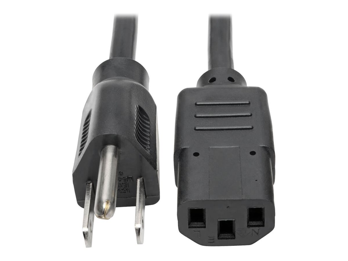 Eaton Tripp Lite Series Desktop Computer AC Power Cable, NEMA 5-15P to C13