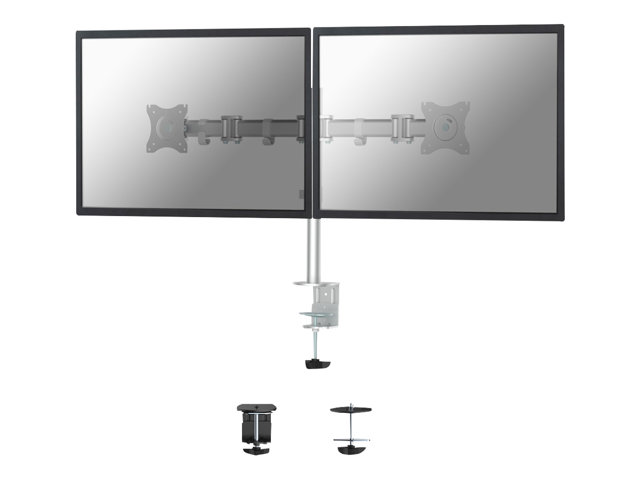 NEOMOUNTS Flat Desk Mount 2 screens Silv