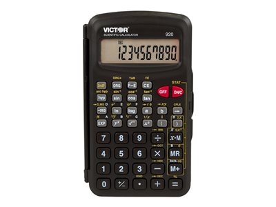 Victor 920 Scientific calculator 10 digits solar panel, battery black