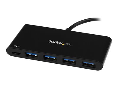 StarTech.com 4 Port USB C Hub with 4 USB Type-A Ports (USB 3.0 SuperSpeed 5Gbps), 60W Power Delivery Passthrough Charging, USB 3.1 Gen 1/USB 3.2 Gen 1 Laptop Hub Adapter, MacBook, Dell - Windows/macOS/Linux (HB30C4AFPD)