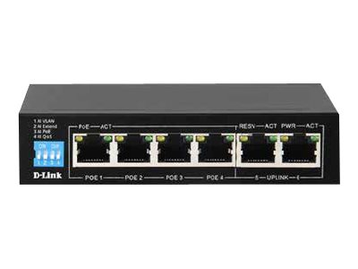 D-Link DGS F1006P-E switch 6 ports Product shot Front 79200