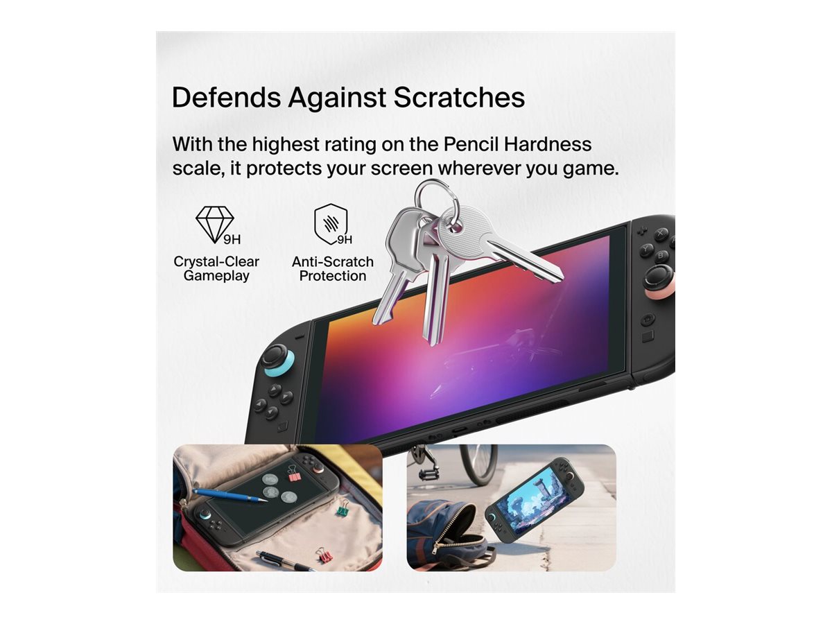 Belkin ScreenForce screen protector for handheld game console blue light Usage / lifestyle Right-angle 72740