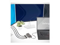 StarTech.com 3-Port USB-C MST Hub, USB Type-C to 3x HDMI Multi-Monitor Adapter for Laptop, Triple HDMI up to 4K 60Hz w/ DP 1.4 Alt Mode and DSC, HDR, 1ft (30cm) Cable, USB Bus-Powered - Multi-Stream Transport Hub (MST14CD123HD)