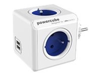 Allocacoc PowerCube original usb Strømfordelingsenhed 4-stik 16A Blå Hvid