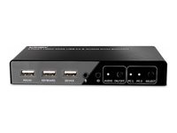 Lindy - KVM / audio / USB switch - HDMI 4K60, USB 2.0 - 2 ports
