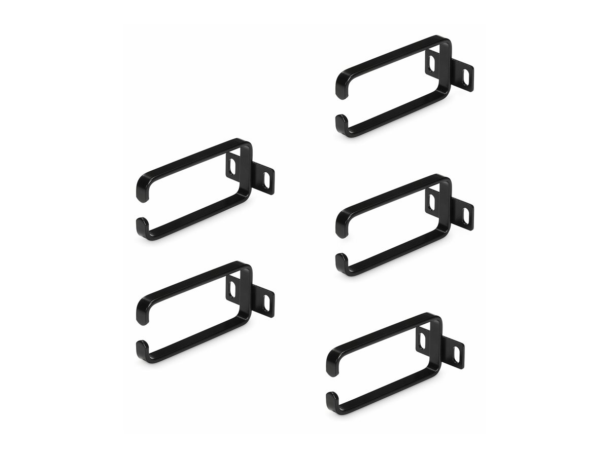 StarTech.com 5-Pack 1U Vertical Cable Management D-Ring Hooks, Cable Manager For 19" Server Racks/Cabinets, Network Rack Wire Organizers, Cable Guide Rings - kroužek pro uspořádání kabelů (vertikální) - 1U