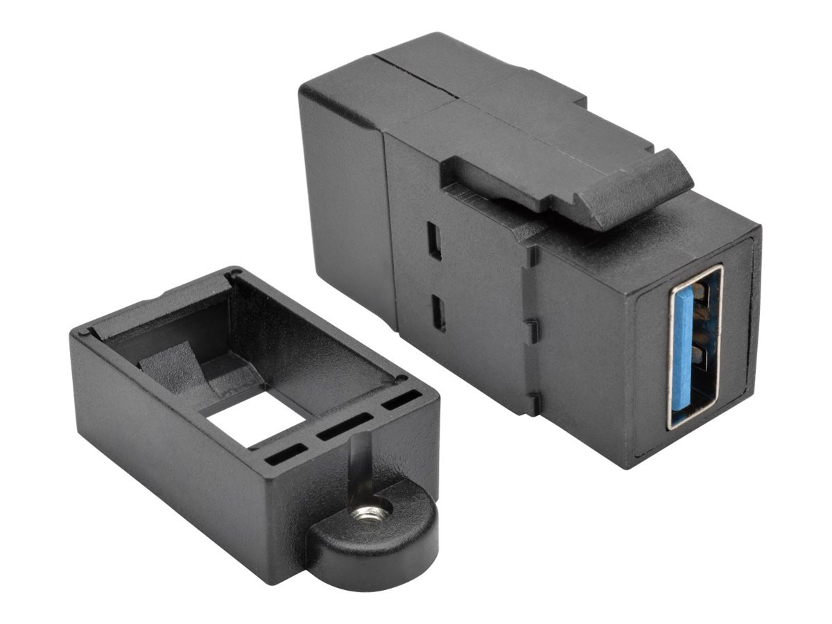 Tripp Lite USB 3.0 Keystone Panel Mount Coupler F/F All in One Black