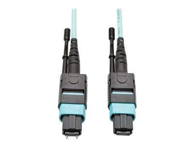Tripp Lite 5M MTP/MTO Multimode Cable 12 Fiber 40 GbE OM3 Aqua M/F 16ft 16' 5 Meter