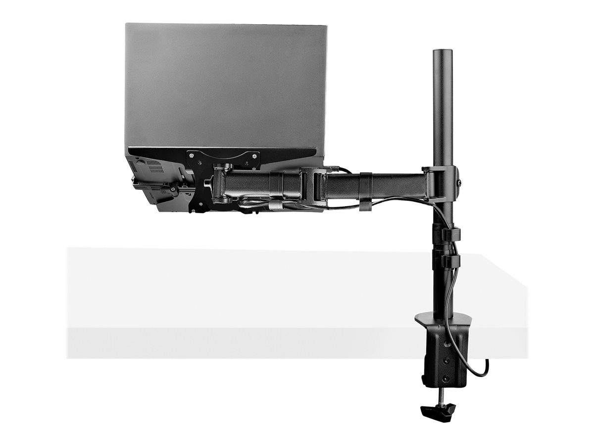 StarTech.com Laptop Desk Mount, Monitor and Laptop Mount for Desk, Displays 34in (8kg/17.6lb) & Laptops (4.5kg/9.9lbs), Adjustable & Articulating VESA Laptop Tray Arm - Desk Monitor Mount - Clamp / Grommet Mount (A-LAPTOP-DESK-MOUNT) montážní sada - pro monitor / notebook - černá – foto 9