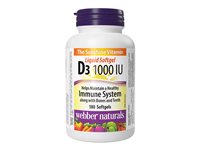 Webber Naturals Vitamin D3 Liquid Softgels - 1000 IU - 180's