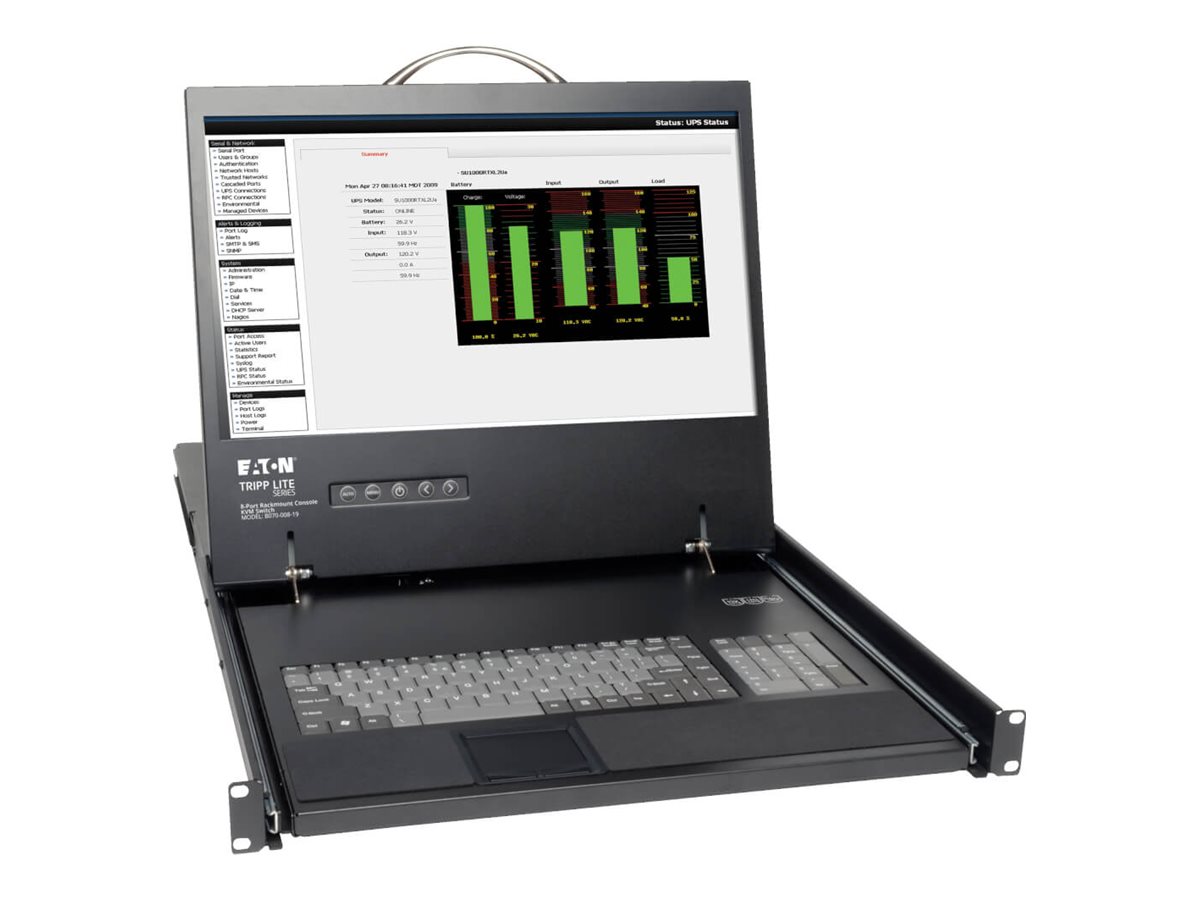 Tripp Lite 8-Port Rack Console Cat5 KVM Switch 1U RM 19" LCD Rackmount