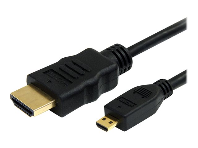 Image of StarTech.com 1m High Speed HDMI Cable with Ethernet HDMI to HDMI Micro - HDMI cable with Ethernet - 1 m