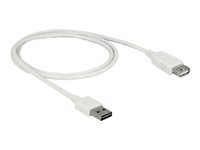 DeLOCK Easy USB 2.0 USB forlængerkabel 1m Hvid