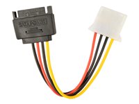 Cablexpert 15 pin Serial ATA strøm (male) - 4-PIN intern strøm (female) Sort Rød Gul 15cm Strømforsyningsadapter