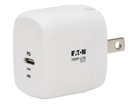 Eaton Tripp Lite Series USB C Wall Charger Compact 1-Port - GaN Technology, 20W PD3.0 Charging, White;