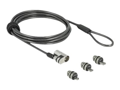 NAVILOCK Notebook Sicherungskabel mit 3 Verrieglungsköpfen
