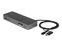 StarTech.com USB-C & USB-A Dock, Hybrid Universal Laptop Docking Station with Dual Monitor Display 4K 60Hz HDMI & DisplayPort