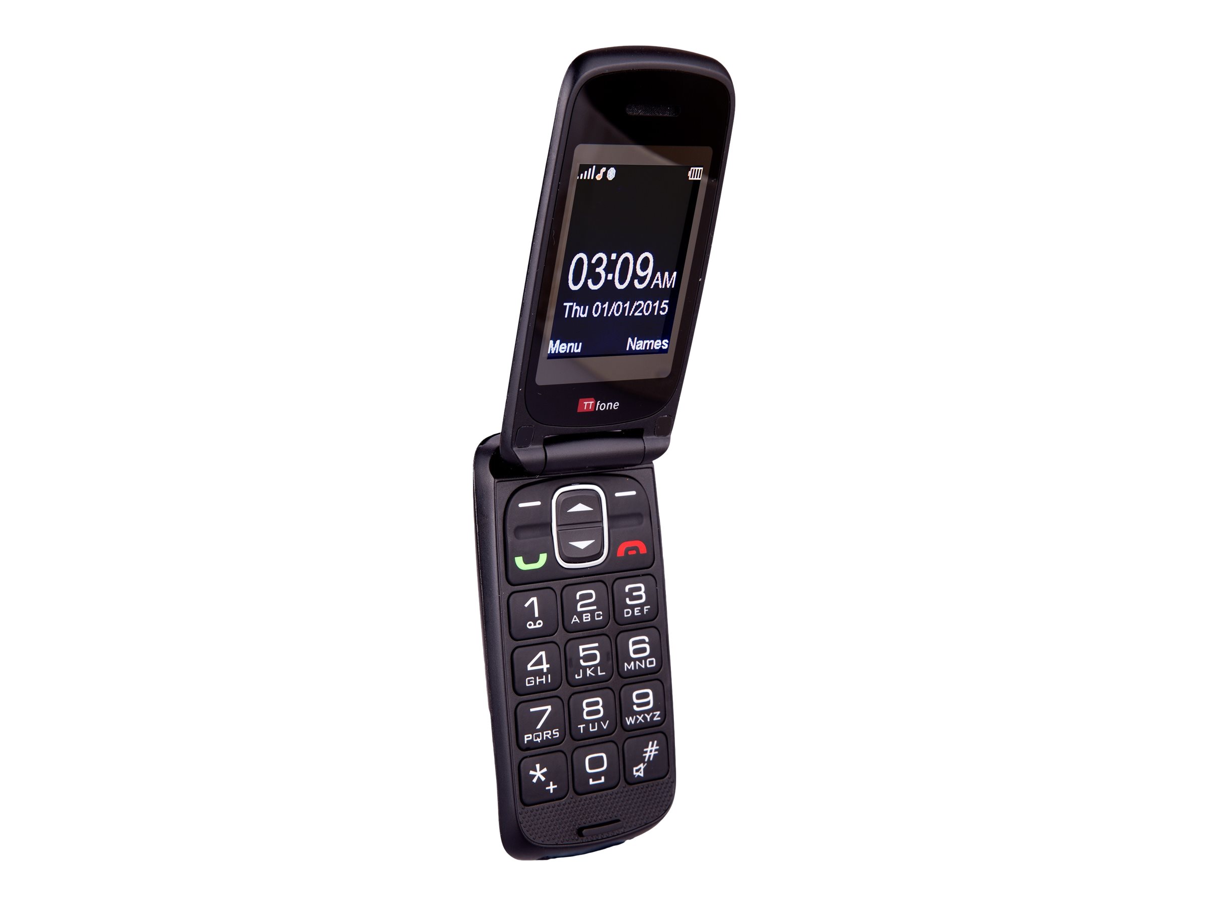 Caseroxx Borsa In Vera Pelle Con Clip Da Cintura Per TTFone Star TT300 – Custodia Con Finestra Trasparente – Nero