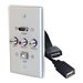 C2G Single Gang USB, Composite and HDMI Wall Plate Aluminum
