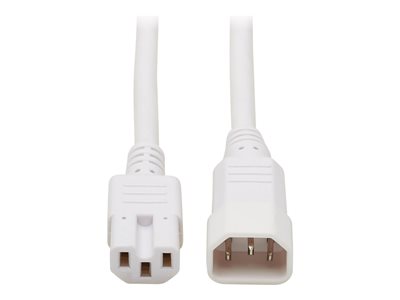 Tripp Lite 6ft Heavy Duty Power Extension Cord 15A 14 AWG C14 C15 White 6'