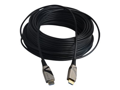 8051128103984 - Techly HDMI 4K 60Hz AOC LWL Anschlusskabel St St 20m schwarz ICOC-HDMI-HY2-020