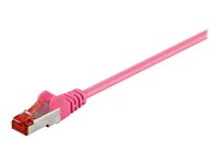 MicroConnect CAT 6 Foldet uskærmet snoet par (F/UTP) 25cm Netværkskabel Pink