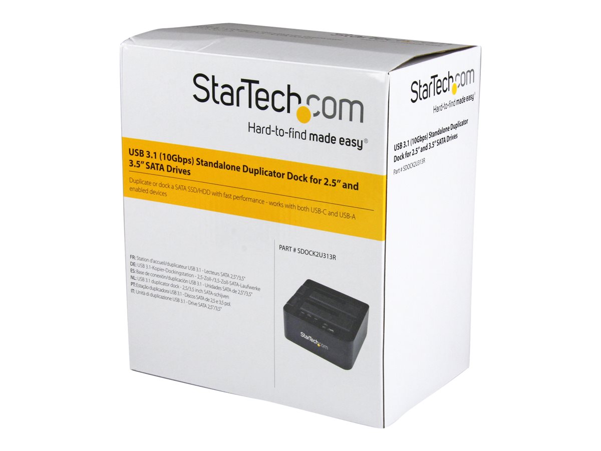 StarTech.com Standalone Hard Drive Duplicator, Dual Bay HDDSSD ClonerCopier, USB 3.1 (10 Gbps) to SATA III (6Gbps) HDDSSD Docking Station, Hard Disk Duplicator Dock - Hard Drive Cloner - duplikátor pevného disku – foto 6
