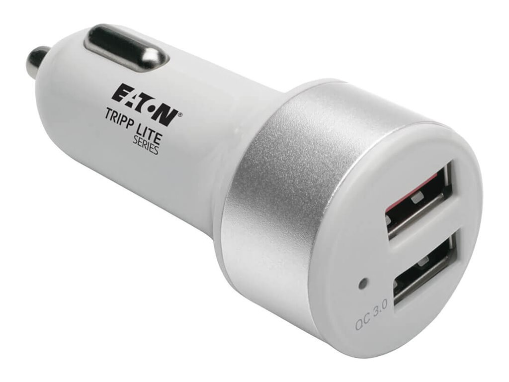 Tripp Lite Dual-Port USB Car Charger for Tablets and Cell Phones with Qualcomm Quick Charge 3.0 Technology