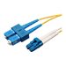 Eaton Tripp Lite Series Duplex Singlemode 9/125 Fiber Patch Cable (LC/SC), 10M (33 ft.)