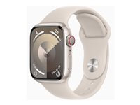 Apple Watch Series 9 (GPS + Cellular) 41 mm Sølv Fløde SmartWatch