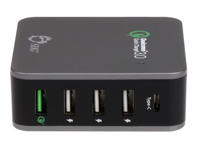 SIIG 5-Port Smart USB Charger plus Organizer Bundle with QC3.0 & Type-C