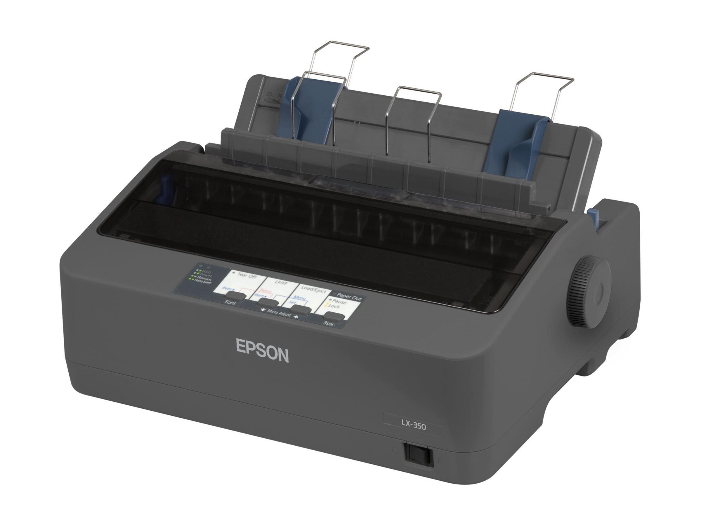 Epson LX 350 printer B/W Product shot Right-angle 80000