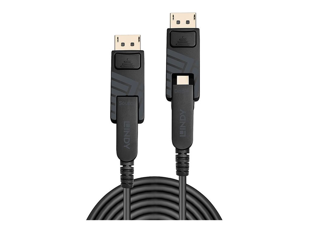 LINDY Fibre Optic Hybrid DP 1.4 70m