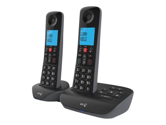 Bt Essential Phone Twin Cordless Phone Answering System With Caller Id Additional Handset