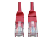 Eaton Tripp Lite Series Cat5e 350 MHz Molded (UTP) Ethernet Cable (RJ45 M/M), PoE - Red, 1 ft. (0.31 m)