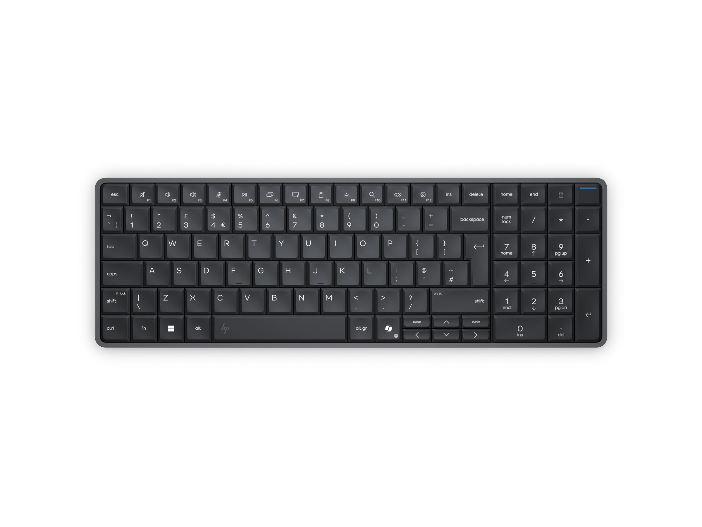 HP EliteBoard G1a Next Gen PC keyboard PC Copilot+ PC AI PC Ryzen AI 7 PRO 350 16 GB SSD Product shot Right-angle 80000