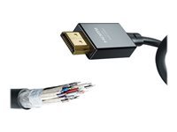 in-akustik HDMI-kabel med Ethernet 1m Sort