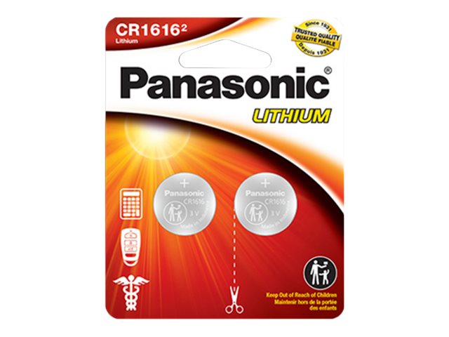 Panasonic CR-1616 (CR1616PA2BL), Batteries à pile bouton