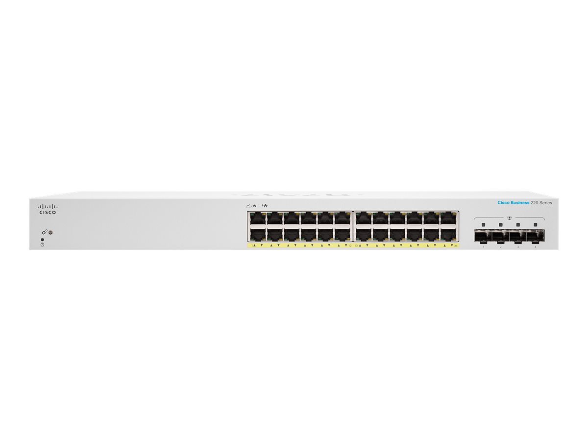 Cisco Business 220 Series CBS220-24P-4G - přepínač - 28 porty - inteligentní - Lze montovat do rozvaděče – foto 2