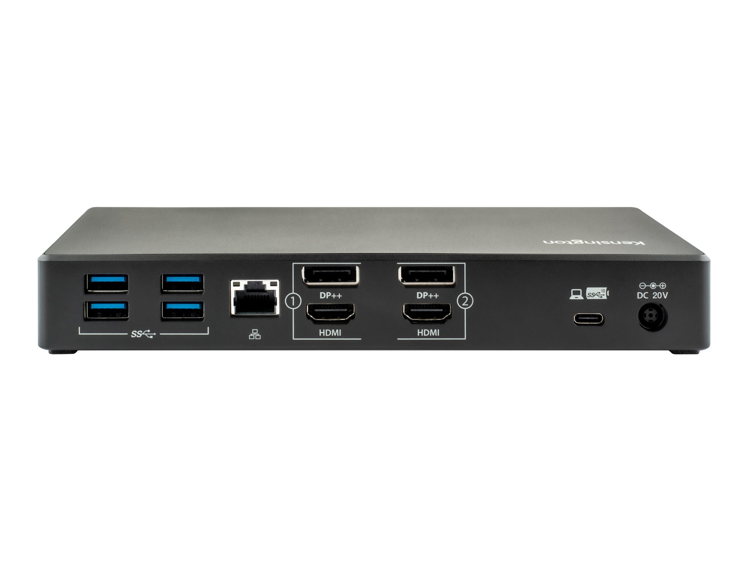Kensington SD4780P USB-C & USB 3.0 10Gbps Dual 4K Hybrid Docking Station w/ 100W PD DP++ & HDMI Product shot Top 79050