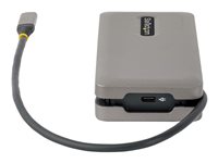 StarTech.com USB-C Multiport Adapter, HDMI/VGA, 4K 60Hz Video, 3-Port USB Hub, 100W Power Delivery Pass-Through, GbE, USB Type-C Travel Dock w/ Charging, 1ft/30cm Wrap-Around Cable - Mini Laptop (DKT31CVHPD3) Dockingstation