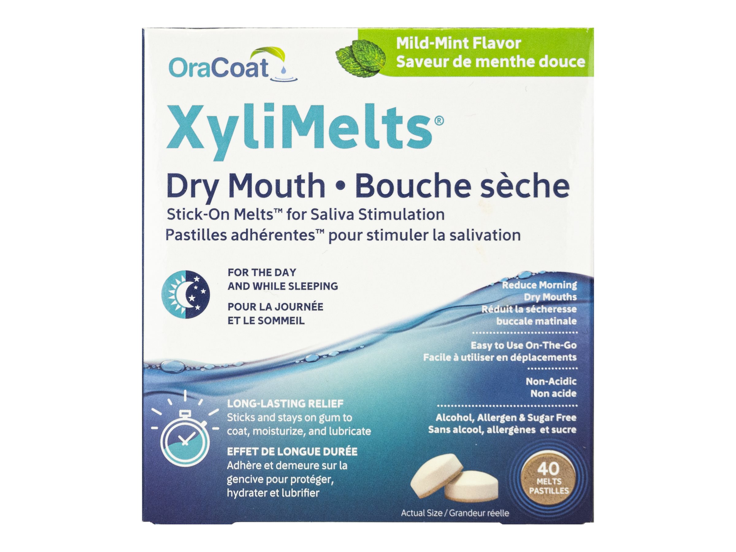 OraCoat XyliMelts Dry Mouth Mild-Mint Flavor Melts, 40 count