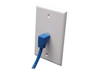 Eaton Tripp Lite Series Down-Angle Cat6 Gigabit Molded UTP Ethernet Cable (RJ45 Right-Angle Down M to RJ45 M), Blue, 10 ft. (3.05 m)