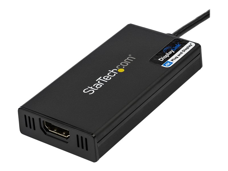 Startech Adaptateur USB 3.0 vers HDMI, 4K 30Hz Ultra HD, certifié DisplayLink, convertisseur d'adaptateur d'affichage USB Type-A vers HDMI pour moniteur, vidéo externe et carte graphique, Mac et Windows