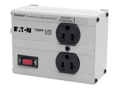 Tripp Lite Isobar Surge Protector Metal 2 Outlet 6' Cord 1410 Joules