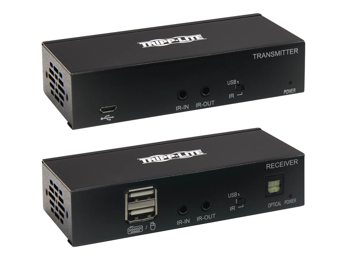 Tripp Lite DisplayPort to HDMI over Cat6 Extender Kit with KVM Support, 4K 60Hz, 4:4:4, USB, PoC, HDCP 2.2,...